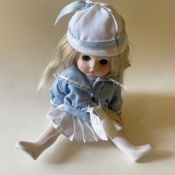 RARE Effanbee Vintage 90s DOLL, Sailor Girl, 7" TALL 1987 Serial 20800 Stamped - Picture 9 of 12